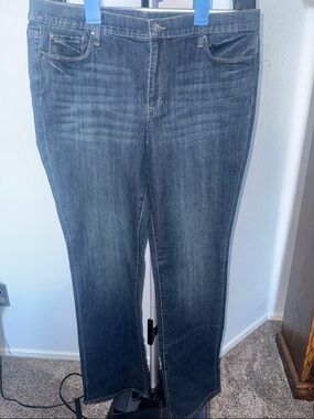 DKNY Dark Blue Bootcut Jeans with Faded Detailing